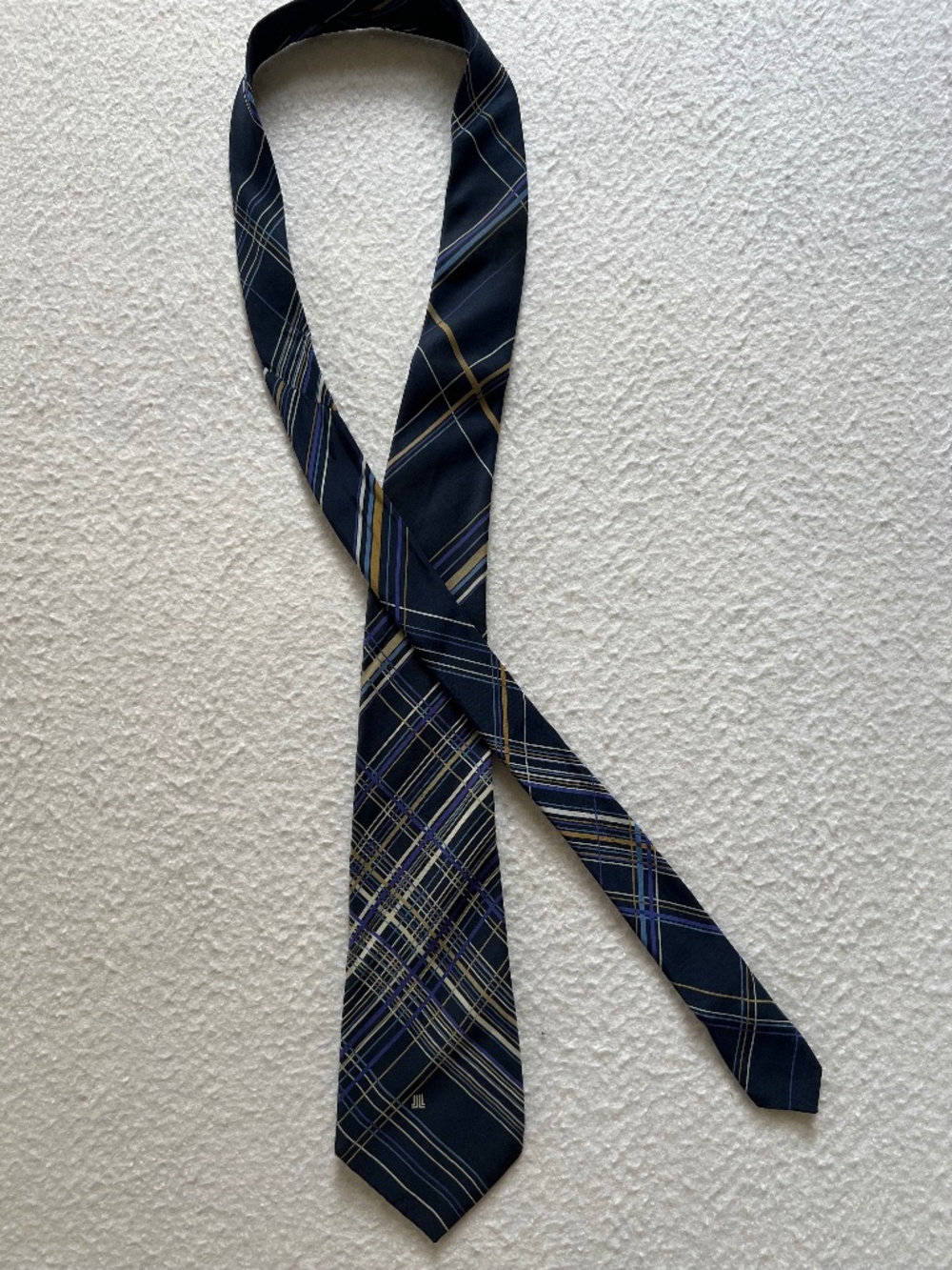 Vinatage 1980's Lanvin Geometric Patterned Tie